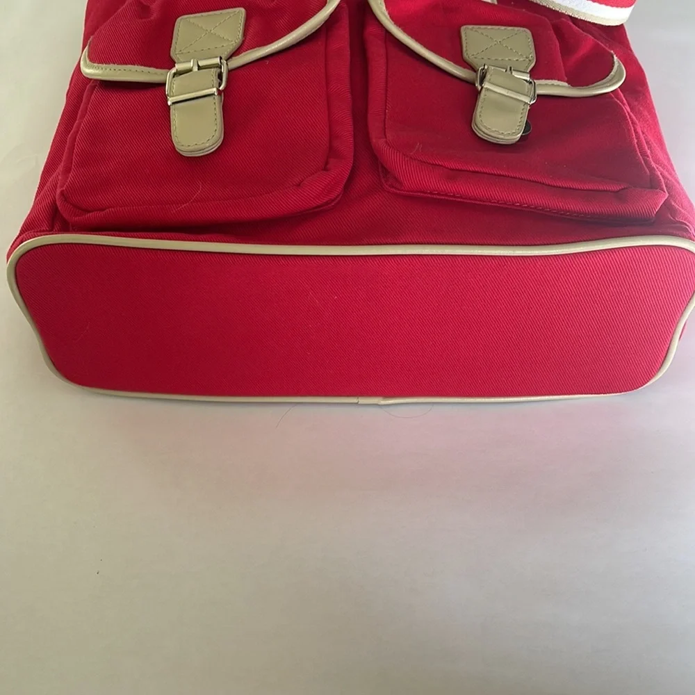 Pottery Barn Kids Davenport Collection Tote Bag in Red Like New Cotton Canvas